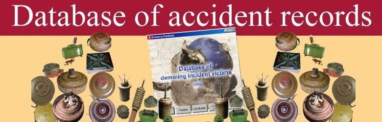 Database of accidents in demining